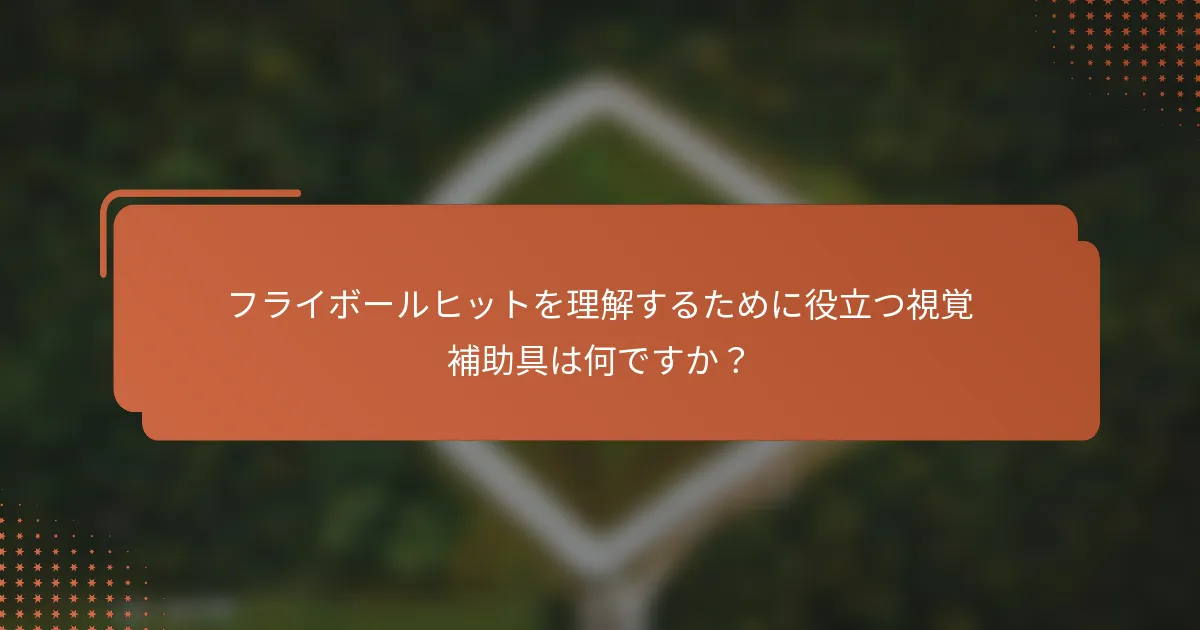 フライボールヒットを理解するために役立つ視覚補助具は何ですか？